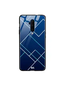 DailyObjects Navy Blue & White Nightfall Tach Lines OnePlus 7T Pro Glass Mobile Case