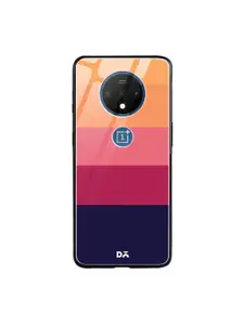 DailyObjects Oarnge & Pink Quin OnePlus 7T Glass Mobile Cover