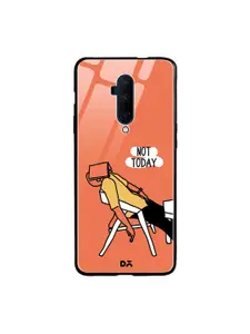 DailyObjects Orange & Yellow Not Today OnePlus 7T Pro Glass Mobile Cover