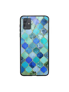 DailyObjects Blue & Green Moroccan Samsung Galaxy A51 Glass Mobile Case