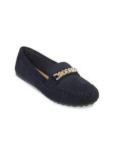 Metro Women Navy Blue Loafers
