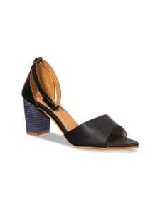 Khadims Women Black Solid Sandals