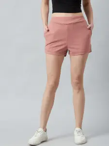 Athena Women Rose Solid Regular Fit Shorts