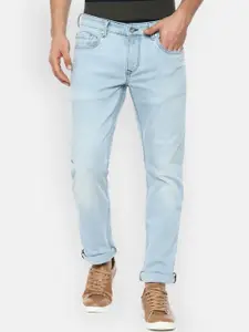 Louis Philippe Jeans Men Blue Slim Fit Mid-Rise Clean Look Stretchable Jeans