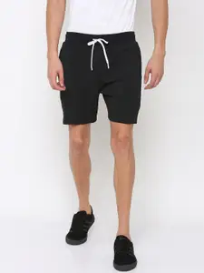 PERFKT-U Men Black & Yellow Colourblocked Regular Fit Sports Shorts