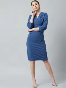 Athena Blue Sheath Dress
