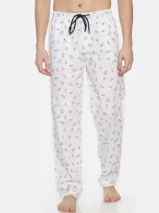Bene Kleed Men White Printed Anti Bacterial Pyjamas