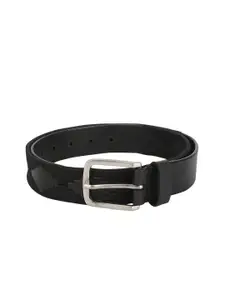 Aditi Wasan Men Black Textured Leather Belt