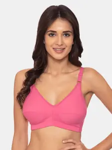 Souminie Pink Solid Non-Wired Non Padded Minimizer Bra S-131-2PC-DPK-32C