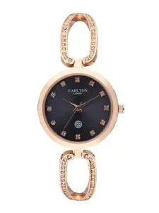 Carlton London Women Black Analogue Watch CL017RBLR