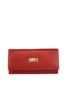 GENWAYNE Women Red Solid Two Fold Wallet