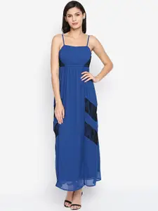 Oxolloxo Women Blue Colourblocked Maxi Dress