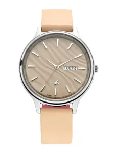 Fastrack Women Beige Analogue Watch 6207SL02