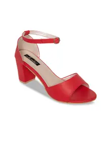 Funku Fashion Women Red Solid Heels