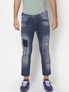 LINDBERGH Men Blue Slim Fit Mid-Rise Mildly Distressed Stretchable Jeans