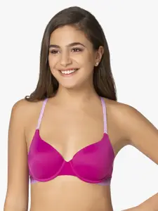 Amante Solid Padded Wired Ombre Crossback T-Shirt Bra - BRA70901