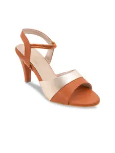 Funku Fashion Women Tan Colourblocked Sandals