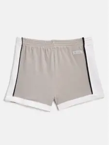 Cherry Crumble Girls Grey Solid Regular Fit Shorts