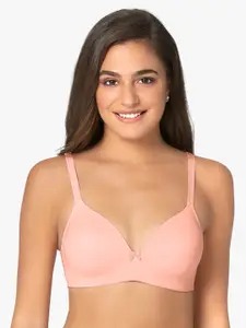 Amante Pink Solid Non-Wired Lightly Padded T-shirt Bra BRA70501