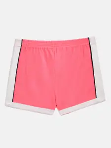 Cherry Crumble Girls Pink Solid Regular Fit Shorts