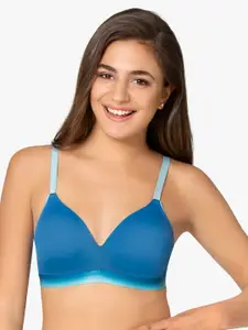 Amante Blue Solid Non-Wired Lightly Padded T-shirt Bra BRA71101