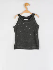 Peppermint Girls Grey Embellished Top
