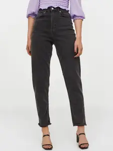 H&M Women Grey Regular Fit High-Rise Clean Look Jeans