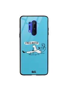 DailyObjects Turquoise Blue & White Stress Buster OnePlus 8 Pro Glass Mobile Case