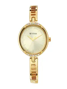 Titan Women Gold-Toned Analogue Watch