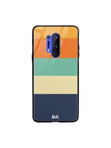 DailyObjects Navy Blue & Beige Quin OnePlus 8 Pro Glass Mobile Case