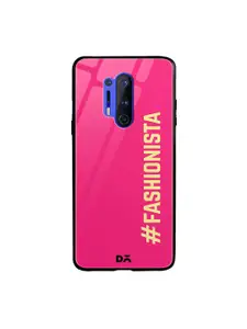 DailyObjects Pink & Yellow Fashionista OnePlus 8 Pro Glass Mobile Case