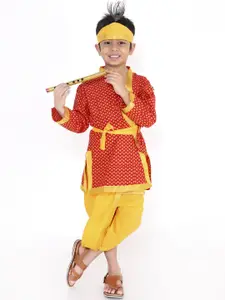 KID1 Boys Red & Yellow Printed Costume