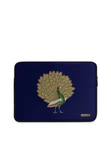 DailyObjects Unisex Navy Blue Printed 16 Inch Laptop Sleeve