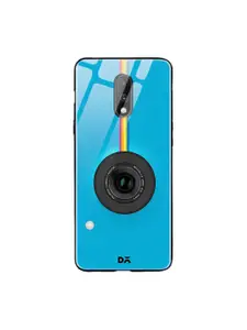 DailyObjects Blue & Black Polaroid Camera OnePlus 7 Glass Mobile Case