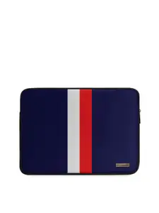 DailyObjects Unisex Navy Blue & Red Printed 14 Inch Laptop Sleeve