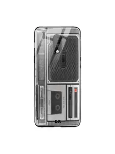 DailyObjects Black & Grey Apps 2 in 1 OnePlus 7 Glass Mobile Case