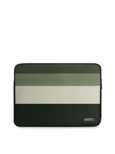 DailyObjects Unisex Green & Beige Printed Laptop Sleeve