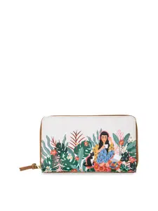 Chumbak Women Multicoloured Floral Print Zip Around Wallet