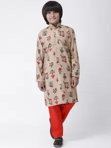 Hangup Boys Multicoloured Printed Kurta with Pyjamas