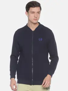 Steenbok Men Navy Blue Solid Sweatshirt