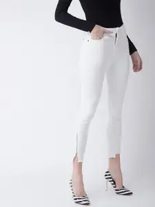 Miss Chase Women White Skinny Fit High-Rise Clean Look Jeans