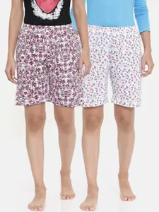 zebu Women Pack of 2 Printed Lounge Shorts