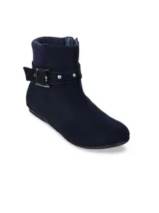 Bruno Manetti Women Navy Blue Flat Boots