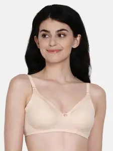 Enamor Beige Solid Non-Wired Non Padded Everyday Bra F078