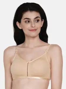 Enamor Beige Solid Non-Wired Non Padded Everyday Bra A029