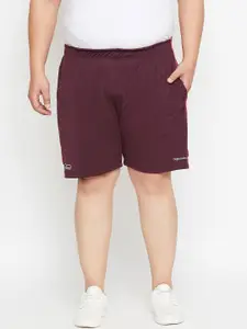 bigbanana Men Maroon Printed Regular Fit Sports Shorts