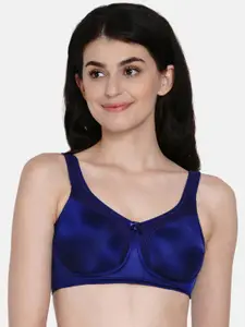 Enamor Navy Blue Solid Non-Wired Non Padded Minimizer Bra F036