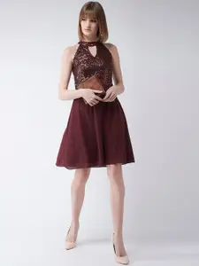 Miss Chase Women Embellished A-Line Dress