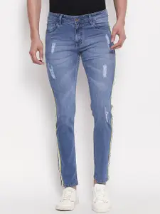 High Star Men Blue Slim Fit Mid-Rise Mildly Distressed Stretchable Jeans