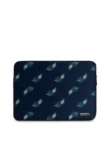DailyObjects Unisex Navy Blue Feathers 16 Inch Laptop Sleeve